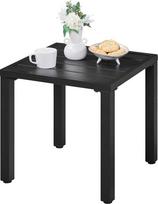 Yaheetech šoninis stalas Sodo lauko stalas Metalinis kvadratinis sodo stalas Kompaktiškas stalas 45 x 45 x 45,5 cm D x Š x V Juoda