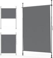 YEAUPE PRO lauko vertikali markizė, 200 x 270 cm, tamsiai pilka, be gręžimo, tvirtinimo markizė su rankine rankenėle, tinkama balkonui, terasai, lauke ir sode, oro sąlygoms atsparus privatumo ekranas
