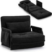 YINIX sulankstoma sofa-lova su 5 lygių reguliuojamu atlošu, laisvai pastatoma miegamoji kėdė, 3-in-1 grindų sofa-lova su pagalvėlėmis svetainei ir svečiams (75 cm viengulė sėdynė) | 5-stufig verstellbar, Freistehend, 3-in-1 Bodensofa, Mit Kissen, Für Wohn