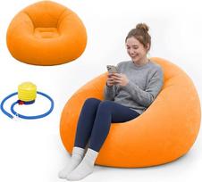 Yuragim Pripučiama sofa, pripučiamas pupelių maišas, oro sofa "Lazy No Bean Bag", pripučiama sofa, atspari vandeniui, pripučiama sofa, paplūdimio sofa, svetainė, miegamasis, lauko, stovyklavietė, 100 x 100 x 60 cm