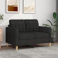 ZEYUAN 2 vietų sofa juoda 120 cm audinys Sofa Svetainė Jaunimo sofa Atsipalaiduoti sofos ir sofos Sofa miegamajam Jaunimo vaikų kambariui