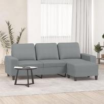 ZEYUAN 3201151 3-vietė sofa su taburete, šviesiai pilka, 180 cm, audinys, poilsio sofa, sofos ir kušetės, poilsio sofa, sofa svetainei