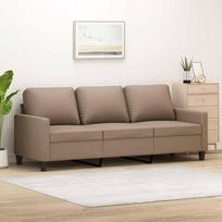 ZEYUAN 359146 3-vietė sofa Cappuccino Brown 180 cm dirbtinė oda, Sofos ir sofos, Sofa svetainė, Sofa paauglių kambariui, Sofa poilsiui, Sofa miegamajam, Miegamojo sofa, Minkšta sofa
