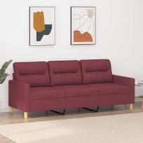 ZEYUAN 359249 3-vietė sofa Vyno raudona 180 cm audinys, Sofos ir kušetės, Sofa svetainė, Sofa paauglių kambariui, Sofa poilsiui, Sofa miegamajam, Minkšta sofa