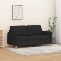 ZEYUAN 359482 Dvivietė sofa, juoda, 140 cm, audinys, poilsio sofa, sofos ir kušetės, relaksacinė sofa, sofa svetainei, sofa su - 359482