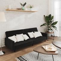 ZEYUAN 375740 Sofa lova 2-vietė juoda aksomo sofa, sofos ir kušetės, poilsio sofa, sofa svetainei