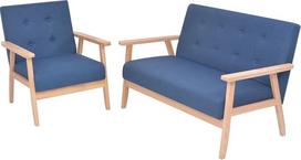ZEYUAN sofos komplektas 2 dalių sofa lova, sofa lova, sofa su miego funkcija, sofa lova, poilsio sofa, sofos ir sofos, audinys mėlyna
