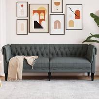 ZEYUAN Chesterfield 372557 Tamsiai pilkos spalvos audinys, poilsio sofa, sofos ir kušetės, poilsio sofa, sofa svetainei