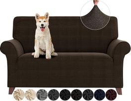 ZNSAYOTX Loveseat Slipcover High Stretch Spandex Pet Friendly 1 gabalas neslystanti sofos baldų apsauga (kava, Loveseat)