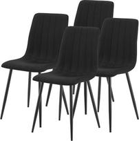[en.casa] "Elsern" valgomojo kėdės 4 virtuvės kėdės 89 x 43 x 52 cm juodos spalvos
