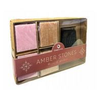 CREASCENTS Vaško akmenėlių rinkinys „Amber Stones Rose & Amber“ su tarka