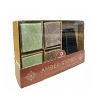 CREASCENTS Vaško akmenėlių rinkinys „Amber Stones Cinnamon & Patchouli“ su tarka