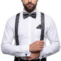 Vyriškos petnešos, peteliškė, sąsagos, fantazija komplektas