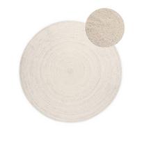 Apverčiamas/rankų darbo kreminės spalvos iš džiuto apvalios formos kilimas ø 100 cm Braided – Hanse Home