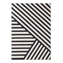 Rankų darbo juodos ir baltos spalvos iš vilnos kilimas 160x230 cm Stryve Noir – Elle Decoration