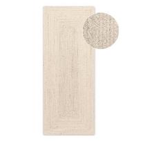 Apverčiamas/rankų darbo kreminės spalvos iš džiuto kilimas 80x200 cm Juno – Hanse Home