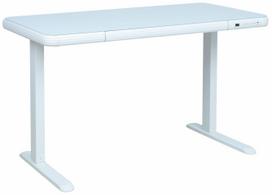 Kompiuterio stalas reguliuojamo aukščio Home4you Ergo Fit 18719, 122 cm x 62 cm, 73.5 - 118 cm, balta sp.