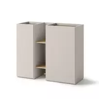 Komoda SIGMA SG7KDT, kašmyras/šviesus ąžuolas/triufeliai
