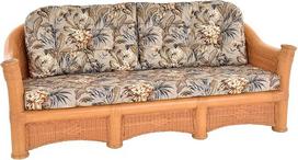 "Akono" elegantiška svetainės rotango sofa, trijų vietų išskleidžiama sofa, žiemos sodas, kušetė, rotango sofa, pagaminta iš tikro rotango (terakota)
