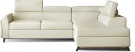 "All4All Carla" kampinė sofa - miego funkcija - lovos dėžė - maža kampinė sofa - komfortas - L forma - sofa - kampinė sofa - sofa lova - vietos taupymas - 265 x 200 x 92 cm - 23 - dirbtinė oda Soft33, dešinė