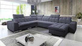 "All4All Piaggio VIII" kampinė sofa su miego funkcija, lovos dėžė, USB jungtis, kampinė svetainės sofa, sofa-lova 26 (dešinė, Terra 96)