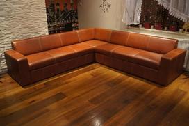 "Antalya I Re 272 x 272 cm natūralios odos kampinė sofa/sofa su lovos funkcija ir lovos dėže Natūralios odos kampinė sofa