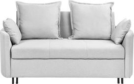"Beliani Hovin" 2 vietų sofa su miego funkcija Audinys šviesiai pilka Kelios pagalvėlės Sofa lova