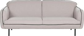 "Beliani Tonsberg" 3 vietų sofa Audinys, pilka spalva su juodu metaliniu rėmu, apvadai Retro stilius