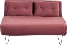 "Beliani" 2 vietų sofa iš rausvo aksomo audinio su ištraukiama funkcija ir dekoratyvine pagalvėle "Vestfold