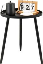 "Decent Side Tables" - mažas apvalus akcentinis staliukas, metalinis, juodas, siauras naktinis staliukas su 3 kojelėmis, idealiai tinka bet kokiam kambario stalui, svetainei, miegamajam, aukštam augalų stovui, balkonui,