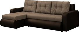 "Fabio" kampinė sofa su miego funkcija ir lovos dėže - sofa su 3 sėdynėmis - L formos universali sofa-lova - moderni sofa - 226 x 143 x 83 cm - kreminė/ruda