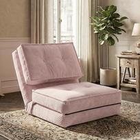 "Fabulcozy Sloth" Sofa lova - lova su reguliuojamu atlošu, miegamojo ir svetainės sofa, 205 x 70 x 12 cm (rožinė)