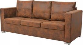 "Festnight Chesterfield" 3-vietė sofa, 3-vietė "Vintage", "Chesterfield" sofa-lovelė svetainei, "Chesterfield" sofos "Vintage" sofos komplektas 191 x 73 x 82 cm, dirbtinė zomša