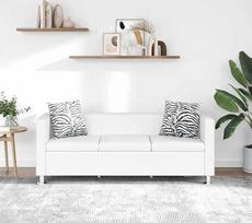 "Festnight" 3-vietė sofa iš dirbtinės odos sofa Lounge Sofa su 2 pagalvėlėmis Seat Comfort White