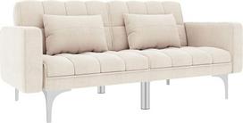 "Festnight" sofa lova Sofa lova su miego funkcija Sofa lova Svečių sofa lova Sulankstoma sofa sofa su miego funkcija Kreminis audinys