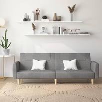 "Gecheer" 2 vietų sofa-lova, svečių lova, šezlongas, sofa, sofa, minkšta sofa, poilsio sofa, šviesiai pilka, audinio tipas 2