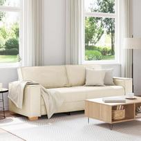 "Gecheer" sofos kėdė Linas 59 cm Smėlio spalvos audinys ir mediena 3 vietų sofa Lounge Sofa Sofa Sofa Svetainės sofa Dizainas Sofos sėdimieji baldai