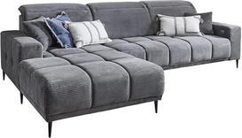 "Generisch" kampinė sofa - 286 x 195 cm - tamsiai pilka - laidas - elektrinis sėdynės gylio reguliavimas