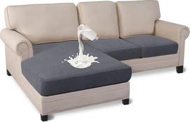 "Granbest Premium" vandens nepraleidžiantis 3 sekcijų sofos sėdynių pagalvėlių užvalkalas "Chaise Lounge" sofos apsauga L formos sofai (2 sėdimos vietos + šezlongas, pilka)