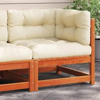 "Homgoday" kampinė sofa sodo rudos spalvos pagalvėlės Vaškuotos kietos pušies sofos Lauko sofa Sofa Sodo sofa Svetainės kambario terasa Lauko baldai QQ
