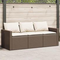 "Homgoday" sodo sofa Lauko 3 vietų sofa su rudos spalvos poliuretano pagalvėlėmis Sofa sofa Sodo sofa Gyvenamasis kambarys Terasa Lauko baldai