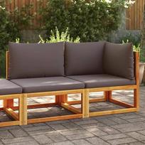 "Homgoday" sodo sofa Lounge sofa su pagalve 2 sėdimos vietos Kietosios akacijos medžio lauko baldai Sodo lova Sofa Sofa Couch Patio baldai Modelis 4008175