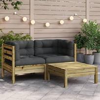 "Homgoday" sodo sofa su pagalvėle ir atrama kojoms, 2 sėdimų vietų sofa Lauko sofa Sodo sofa Svetainės sofa Lauko lauko baldai