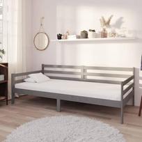 "Homgoday" sofa-lova su čiužiniu, 90 x 200 cm, pilka, pušies mediena, Dormeuse sofa-lova, svetainė, lauko sofos, sodo baldai