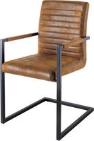 "Invicta" interjero riess-Ambiente Loft Cantilever Chair Vintage Brown su porankiais Valgomojo kėdė Mikropluošto kėdė