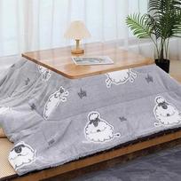 "Kotatsu" šildymo staliukų rinkinys, žiemos šildymo staliukas, gyvenamasis kambarys, minkštas "Kotatsu" rinkinys, japoniškų krosnelių staliukų rinkinys su šildytuvais ir antklodėmis šeimai (75 x 75 x 40 cm)