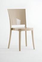 "Lucienne Silla Extra Bright Cappuccino" polikarbonatas - 4 kėdžių pakuotė