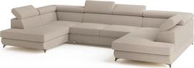 "Masseno VINTESSA Q" kampinė sofa su miego funkcija, "U" formos, "Glamour" sofa su lovos dėže, svetainės sofa, sofa, sofa, sofa lova, sofos komplektas - smėlio spalvos, Šaltinis 05