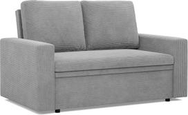 "Mebligo" - "NEO Collection" 2 vietų sofa su miego funkcija 148 x 90 x 87 cm, sofa-lova su lovos dėže, maža svetainės sofa, pilkos spalvos