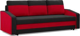 "Mebligo" - Moderni 3 vietų sofa-lova juodai raudona 220 x 92 x 92 cm su "Bonell" spyruokle